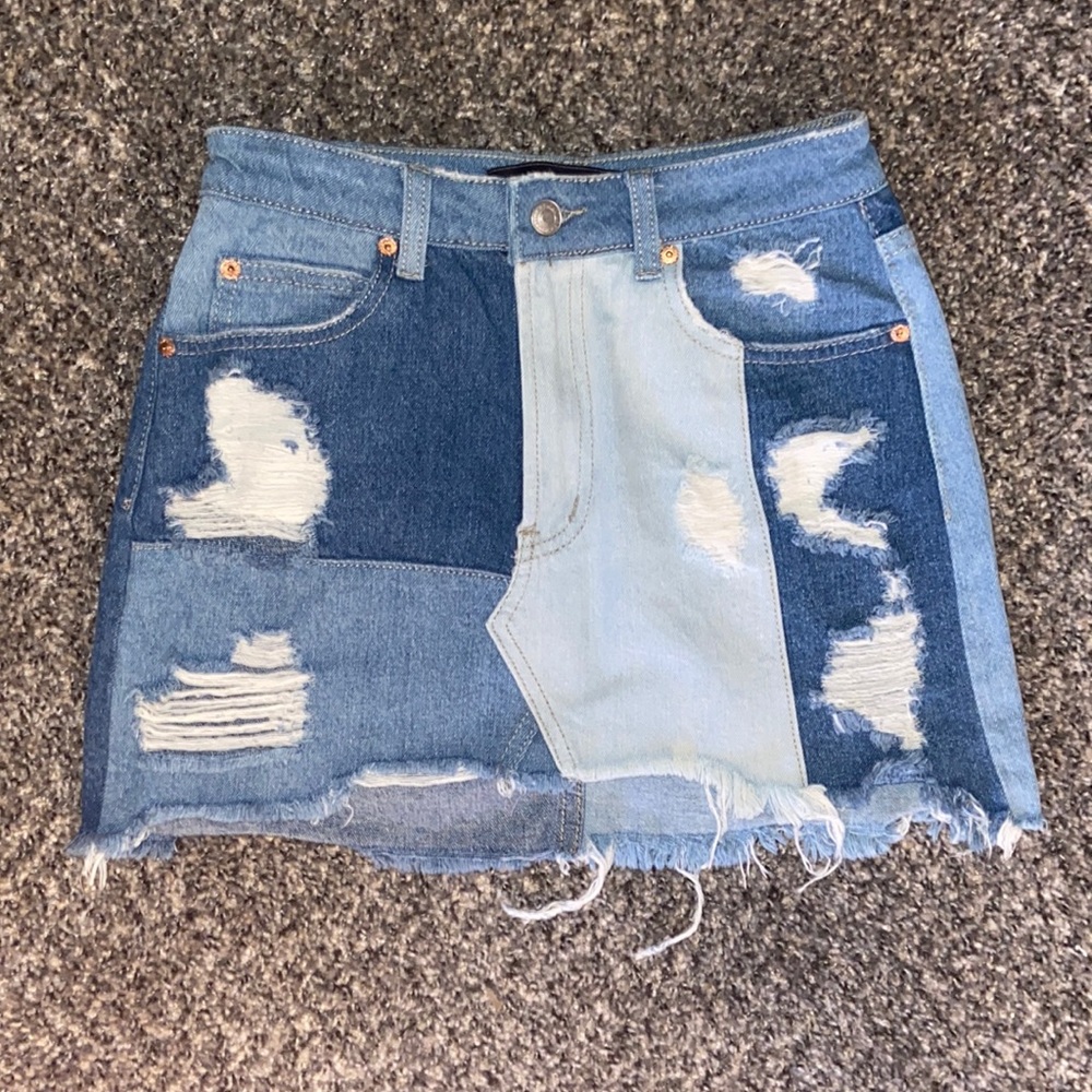 Akira Denim Mini Skirt Small